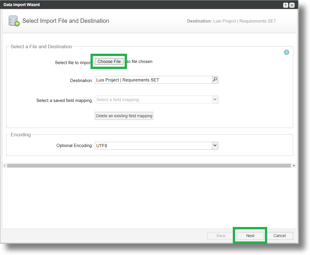 Creating new items using the One-Way Excel Import feature – Jama ...