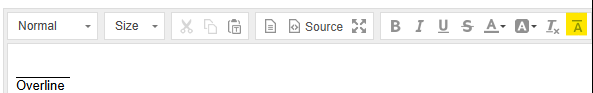 Overbar and overline rich text screenshot